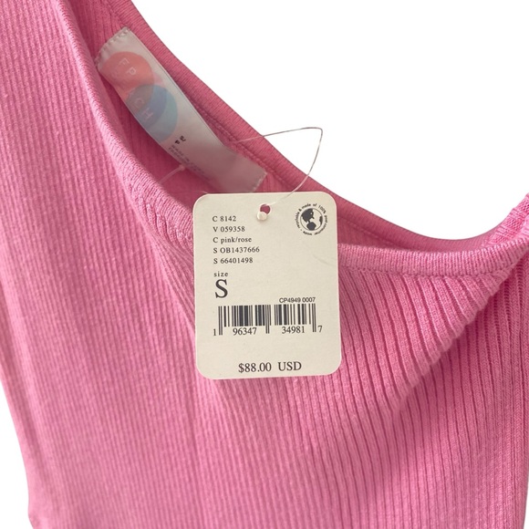 Free People Beach Pink One Shoulder Knit Jumpsuit Women’s Size Small NWT - Picture 5 of 6